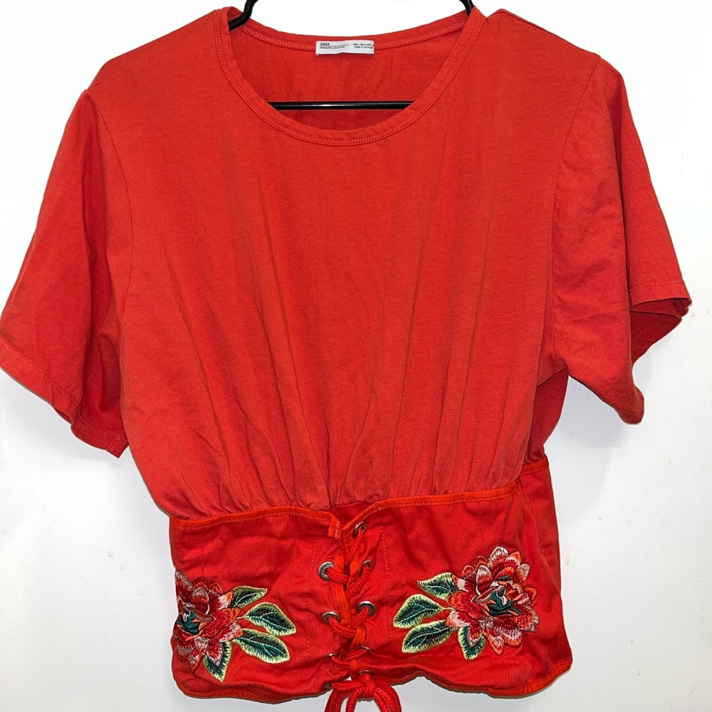 Zara corset t shirt
